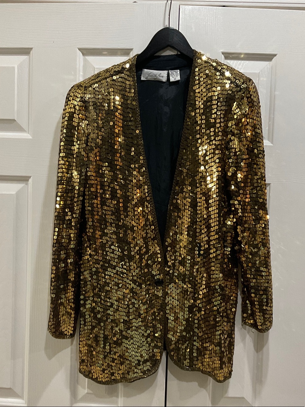 Gold Sequin Blazer Jacket - Women's Sparkle Blazer